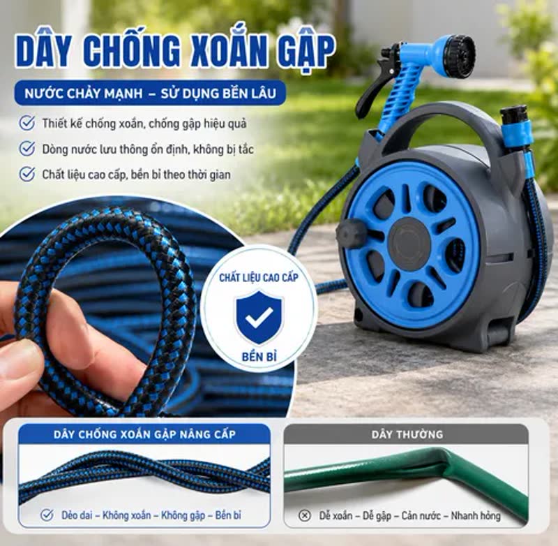 Dây chống xoắn gập so với dây thường